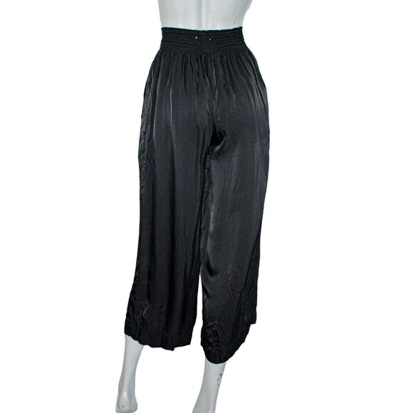 Forte Forte Women's wide leg elastic waist Pants Crop size 0 - Picture 2 of 10